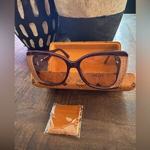 EUC MCM large frame Sunglasses with Gold Accents